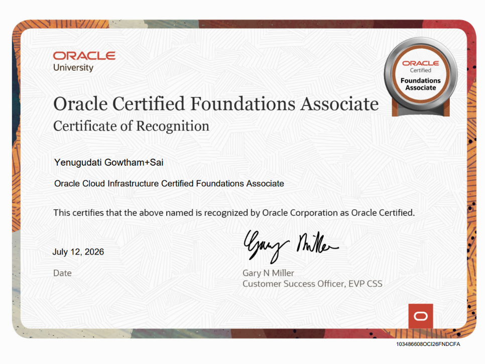 Oracle Cloud Infrastructure Certified Foundations Associate